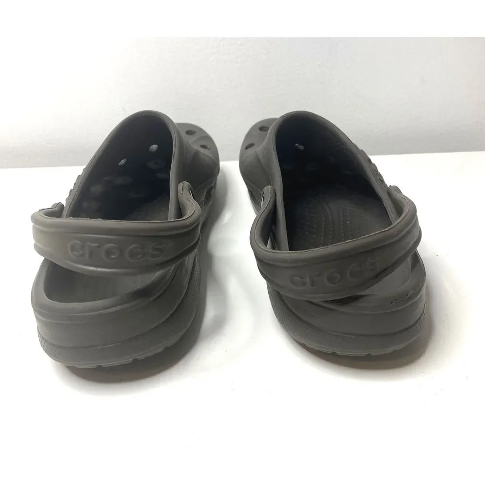 Crocs Baya Graphite Gray Lightweight Water Friendly Clogs Casual Comfort Sz 11